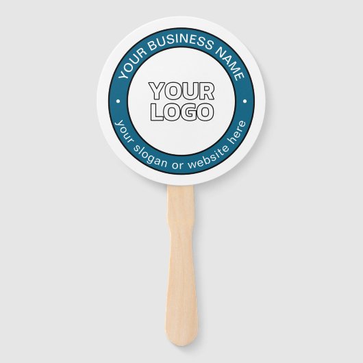 ロゴまたはデザインとカスタマイズ可能な循環文字 ハンドファン (正面)