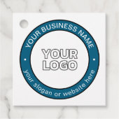 ロゴまたはデザインとカスタマイズ可能な循環文字 フェイバータグ (正面)