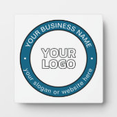 ロゴまたはデザインとカスタマイズ可能な循環文字 フォトプラーク (正面)