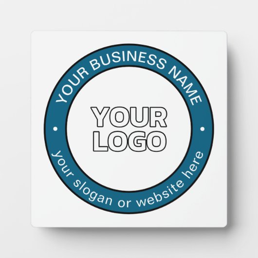 ロゴまたはデザインとカスタマイズ可能な循環文字 フォトプラーク (正面)