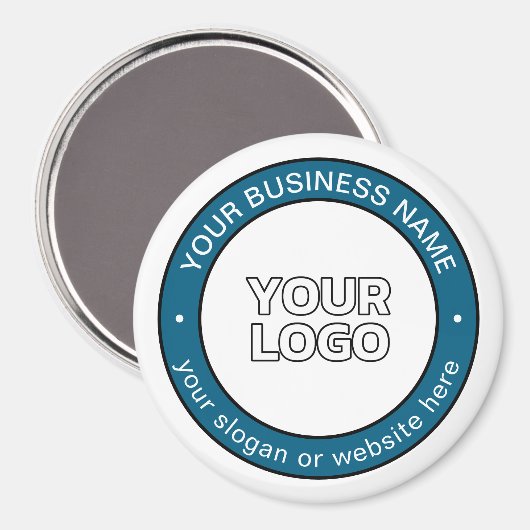 ロゴまたはデザインとカスタマイズ可能な循環文字 マグネット (正面/裏面)