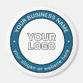 ロゴまたはデザインとカスタマイズ可能な循環文字 マグネット (正面)
