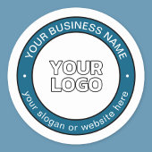 ロゴまたはデザインとカスタマイズ可能な循環文字 ラウンドシール