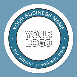 ロゴまたはデザインとカスタマイズ可能な循環文字 ラウンドシール