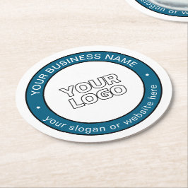 ロゴまたはデザインとカスタマイズ可能な循環文字 ラウンドペーパーコースター