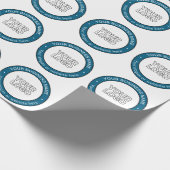 ロゴまたはデザインとカスタマイズ可能な循環文字 ラッピングペーパー (角)