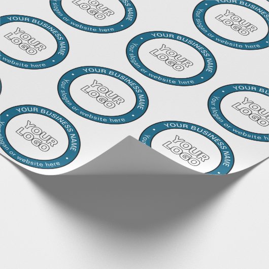 ロゴまたはデザインとカスタマイズ可能な循環文字 ラッピングペーパー (角)