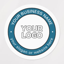 ロゴまたはデザインとカスタマイズ可能な循環文字 ラベル