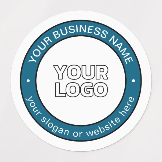 ロゴまたはデザインとカスタマイズ可能な循環文字 ラベル (デザイン1)