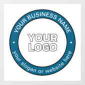 ロゴまたはデザイン & カスタマイズ可能な円形テキスト ウィンドウサイン (シート)