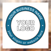 ロゴまたはデザイン & カスタマイズ可能な円形テキスト ウィンドウサイン (シート2)