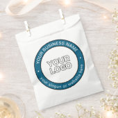 ロゴまたはデザイン & カスタマイズ可能な円形テキスト フェイバーバッグ (クリップ留めされた状態)