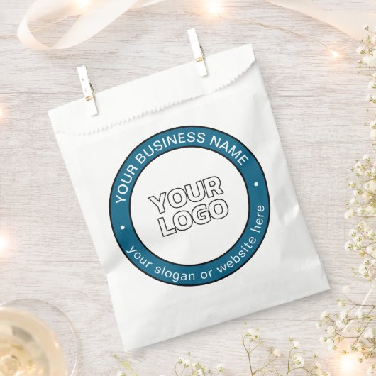ロゴまたはデザイン & カスタマイズ可能な円形テキスト フェイバーバッグ (クリップ留めされた状態)