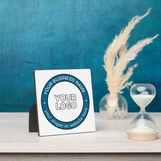ロゴまたはデザイン & カスタマイズ可能な円形テキスト フォトプラーク (インサイチュ)