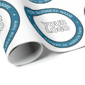 ロゴまたはデザイン & カスタマイズ可能な円形テキスト ラッピングペーパー (ロールコーナー)