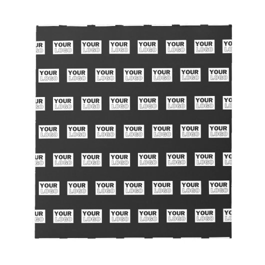 ロゴまたはデザイン | 編集可能なカラーバックグラウンド ノートパッド (正面)