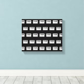 ロゴまたはデザイン |編集可能な色の背景 キャンバスプリント (インサイチュ (ウッドフロア))