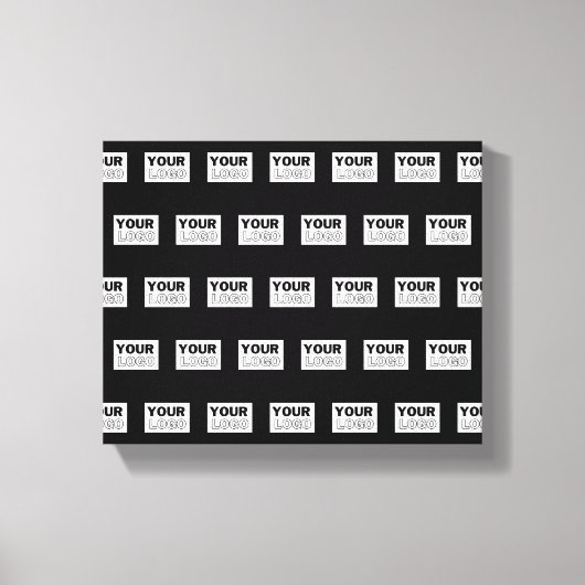 ロゴまたはデザイン |編集可能な色の背景 キャンバスプリント (正面)