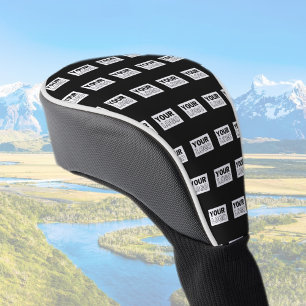 ロゴまたはデザイン  編集可能な色の背景 ゴルフヘッドカバー