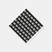 ロゴまたはデザイン |編集可能な色の背景 スタンダードカクテルナプキン (角)