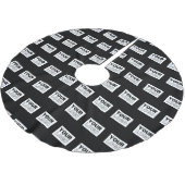 ロゴまたはデザイン |編集可能な色の背景 ブラッシュドポリエステルツリースカート (アングル)