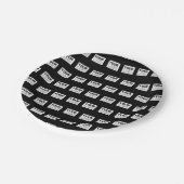 ロゴまたはデザイン |編集可能な色の背景 ペーパープレート (アングル)