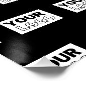 ロゴまたはデザイン |編集可能な色の背景 ポスター (コーナー)