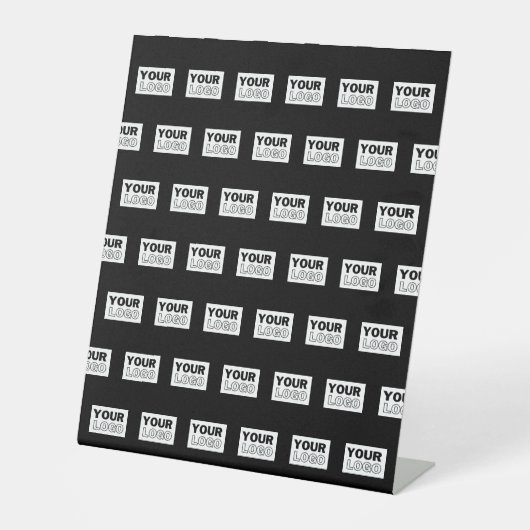 ロゴまたはデザイン |編集可能な色の背景 台座サイン (正面)