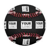 ロゴまたはデザイン |編集可能な色の背景 野球ボール (裏面)