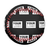 ロゴまたはデザイン |編集可能な色の背景 野球ボール (正面左)