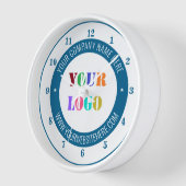 ロゴまたはフォトカスタム文字とカラークロック 壁時計 (傾斜)