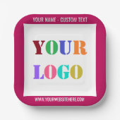 ロゴまたはフォトカスタム文字パーティー紙プレート ペーパープレート (正面)