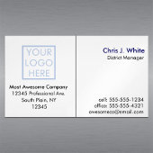 ロゴまたはフォトシンプルプロフェッショナル マグネット名刺