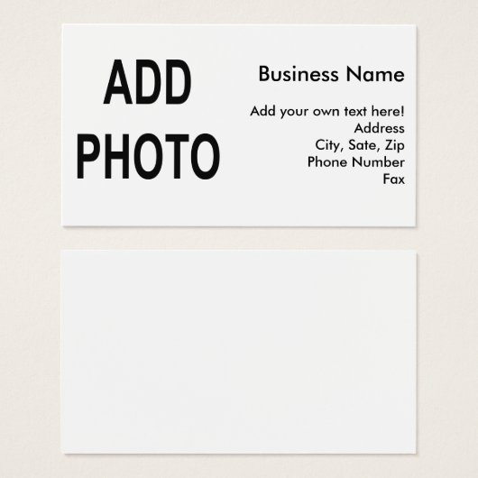 ロゴまたはフォト会社情報名刺の追加 (正面&裏面)