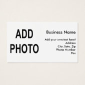 ロゴまたはフォト会社情報名刺の追加 (正面)