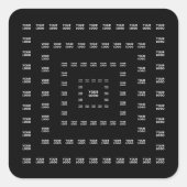 ロゴまたは任意のデザイン/イメージ | 正方形パターン スクエアシール (正面)