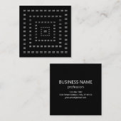 ロゴまたは任意のデザイン/イメージ | 正方形パターン スクエア名刺 (正面/裏面)