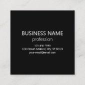 ロゴまたは任意のデザイン/イメージ | 正方形パターン スクエア名刺 (裏面)