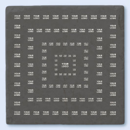 ロゴまたは任意のデザイン/イメージ | 正方形パターン ストーンコースター