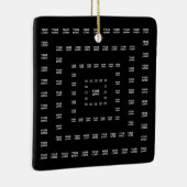 ロゴまたは任意のデザイン/イメージ | 正方形パターン セラミックオーナメント (右)