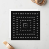 ロゴまたは任意のデザイン/イメージ | 正方形パターン ノートカード (正面/裏面インサイチュ)