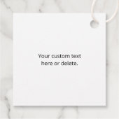 ロゴまたは任意のデザイン/イメージ | 正方形パターン フェイバータグ (裏面)