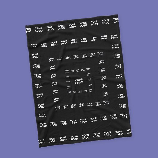 ロゴまたは任意のデザイン/イメージ | 正方形パターン フリースブランケット