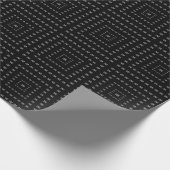 ロゴまたは任意のデザイン/画像 | 四角形パターン ラッピングペーパー (角)
