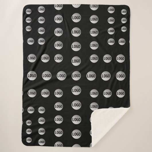 ロゴまたは任意の画像 | パターユニークン シェルパブランケット (正面)