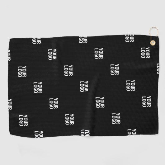 ロゴまたは任意の画像 | 対角線ストライプ線 ゴルフタオル (横)