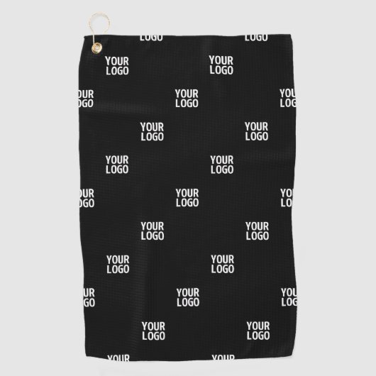 ロゴまたは任意の画像 | 対角線ストライプ線 ゴルフタオル (正面)