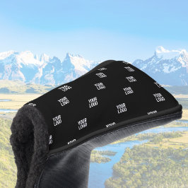 ロゴまたは任意の画像 | 対角線ストライプ線 ゴルフヘッドカバー