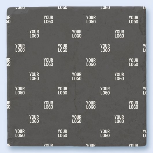 ロゴまたは任意の画像 | 対角線ストライプ線 ストーンコースター