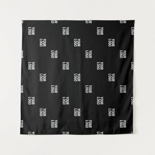 ロゴまたは任意の画像 | 対角線ストライプ線 タペストリー (正面(横))